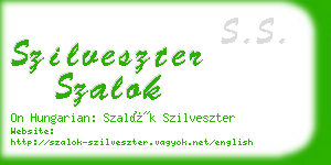 szilveszter szalok business card